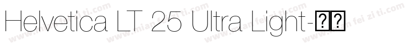 Helvetica LT 25 Ultra Light字体转换